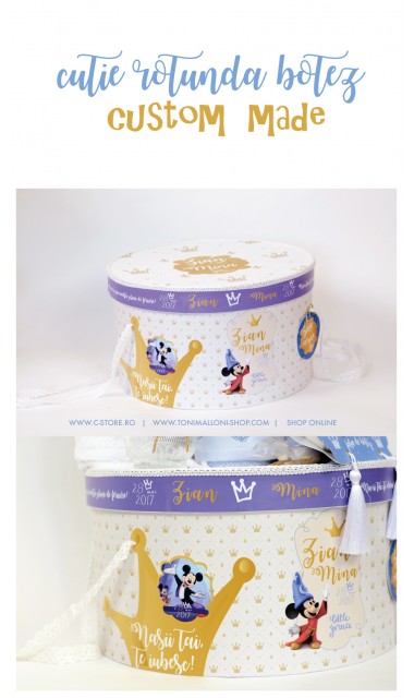 Trusou botez cu Mickey Mouse personalizat cu motive regale si Disney, Vrajitorul  12